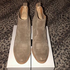 Dolce Vita DM Taupe Suede Jones Booties NIB
